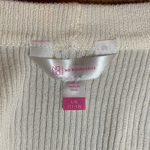 No Boundaries Women's Cardigan and Crop Top, 2-Piece Set Size Large - Picture 5 of 8